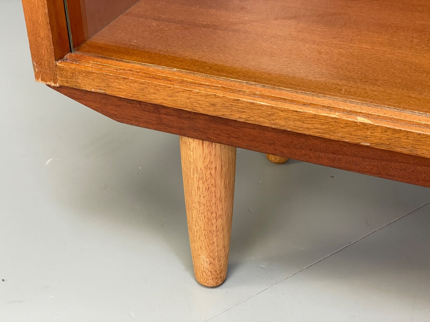 Vintage Teak Glazed Bookcase By Criterion 1960s Mid Century EB9818 MWOO - UKDK FURNITURE