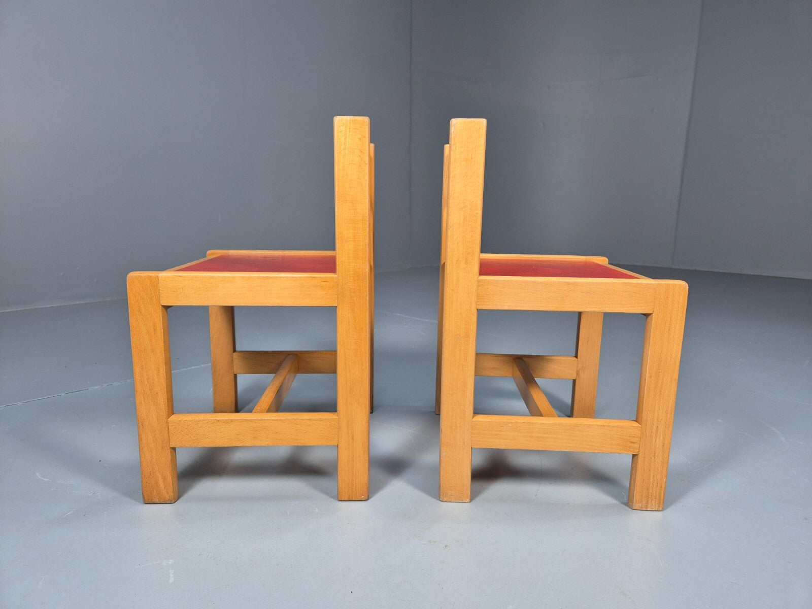2 Vintage Danish Nursery School Chairs Beech 1970s Retro EB9673 MSTA - UKDK FURNITURE