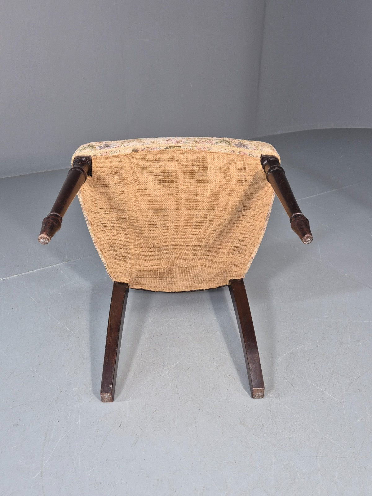 Antique Empire Dining Chair Mahogany Frame Pillared Slats Floral   EB11223 VDIN10