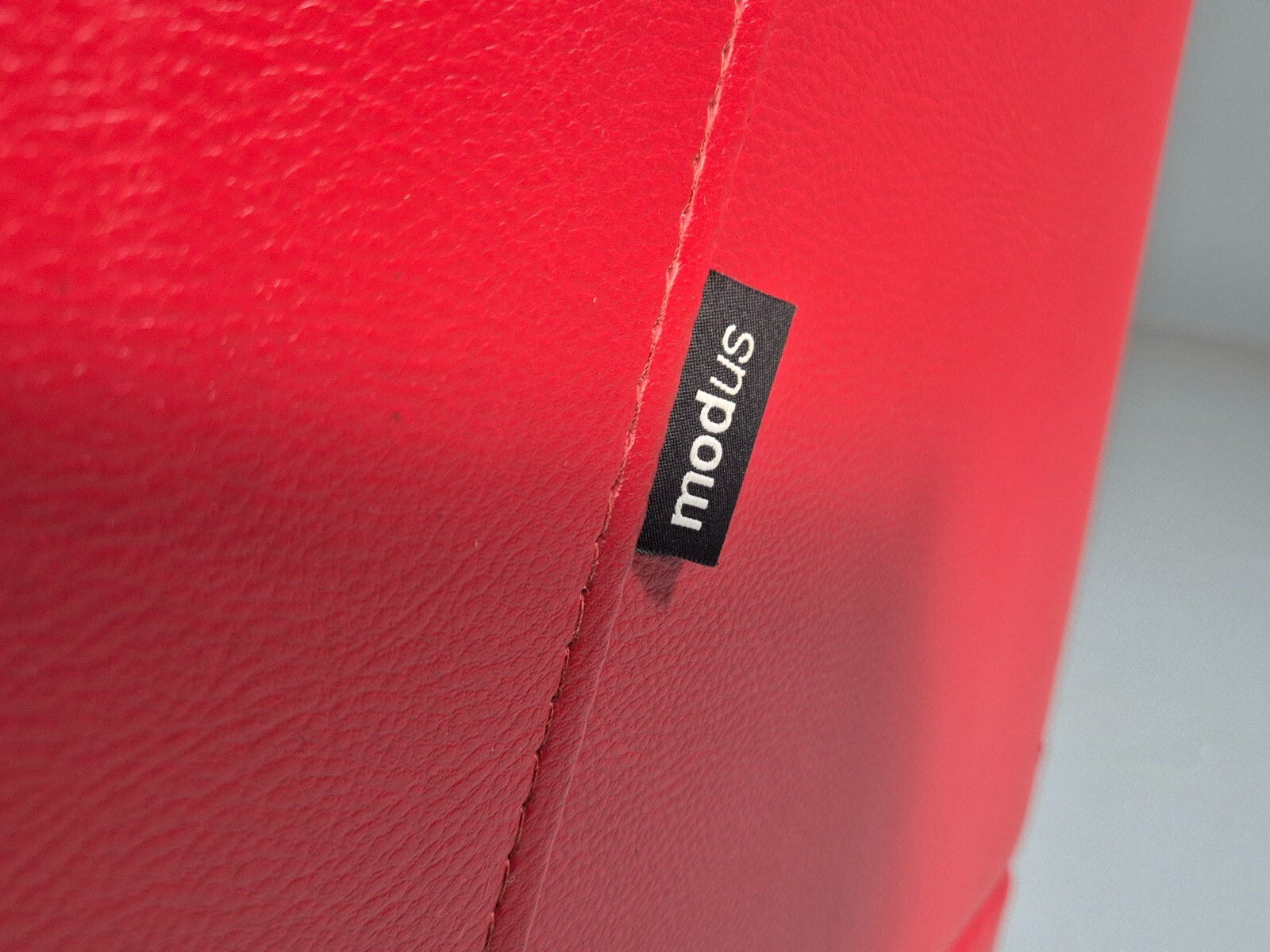 Vintage Red Vinyl Modern Design Lounge Chair Modus Brand Retro Style EB9409 MNOR - UKDK FURNITURE