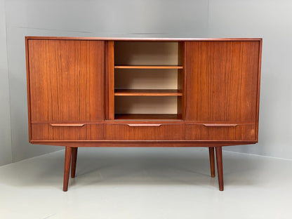 Vintage 1950s Danish Teak Highboard With Shelving Drawers EB8802 MWOO - UKDK FURNITURE