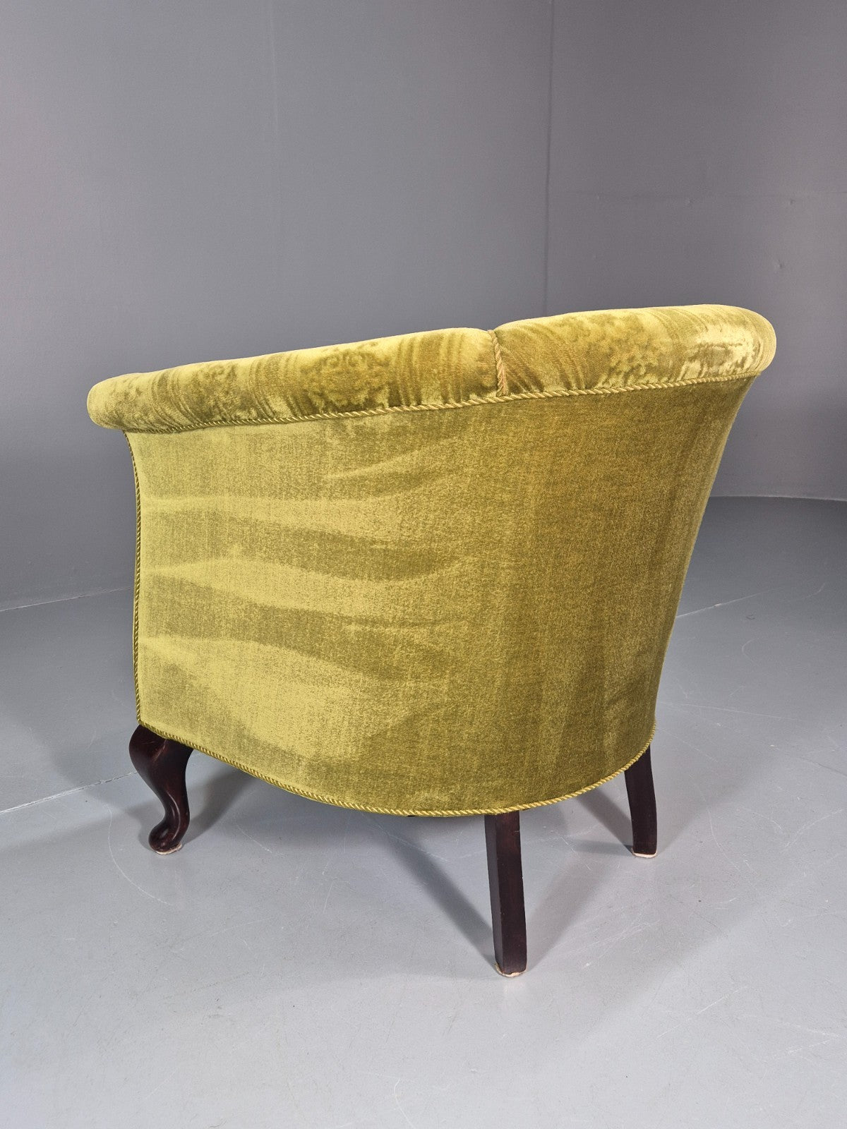 Vintage Art Deco Danish Tub Chair Green Moquette 1940s  EB10775 VCLO12