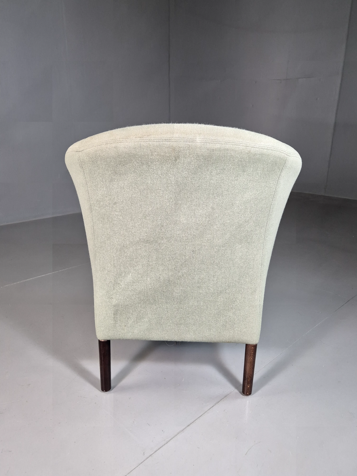 Vintage Danish Lounge Chair Green Faux Suede Stouby 1980s MCM Retro EB7185 MNOR12