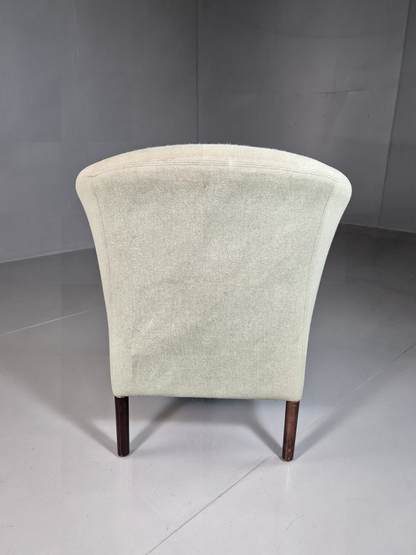 Vintage Danish Lounge Chair Green Faux Suede Stouby 1980s MCM Retro EB7185 MNOR12