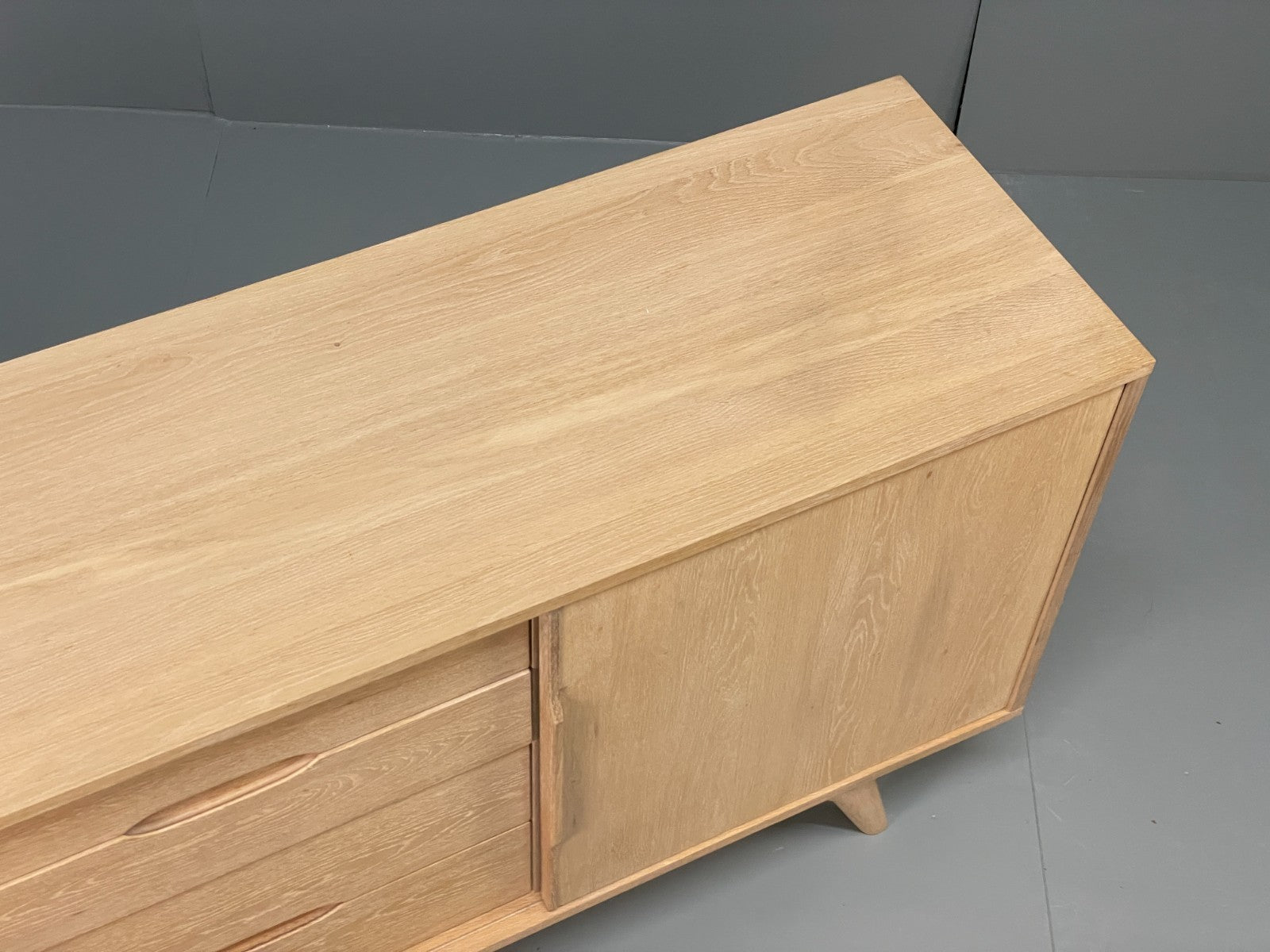 Modern Danish Oak Sideboard - Sliding Door Drawer Mid Century Style EB10836 MWOO2