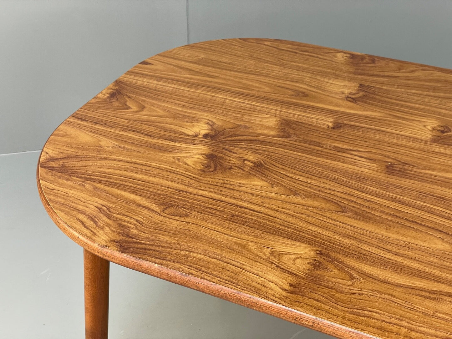 Vintage 1960s Dining Table Formica Beech Mid Century By P I Dinette EB9823 MWOO - UKDK FURNITURE