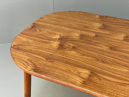 Vintage 1960s Dining Table Formica Beech Mid Century By P I Dinette EB9823 MWOO - UKDK FURNITURE