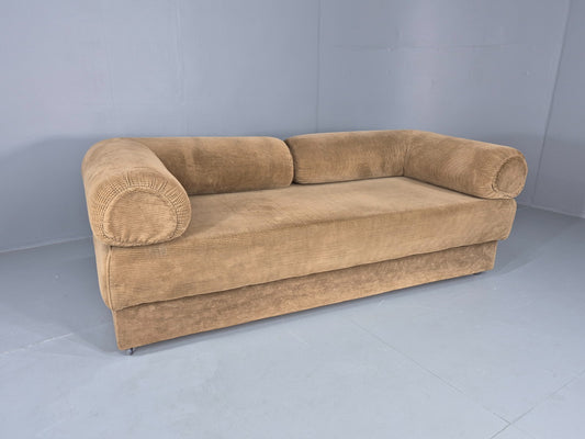 Vintage 1970s Bed Settee Habitat Brown Corduroy Retro Modern Design EB11850 M4SS0