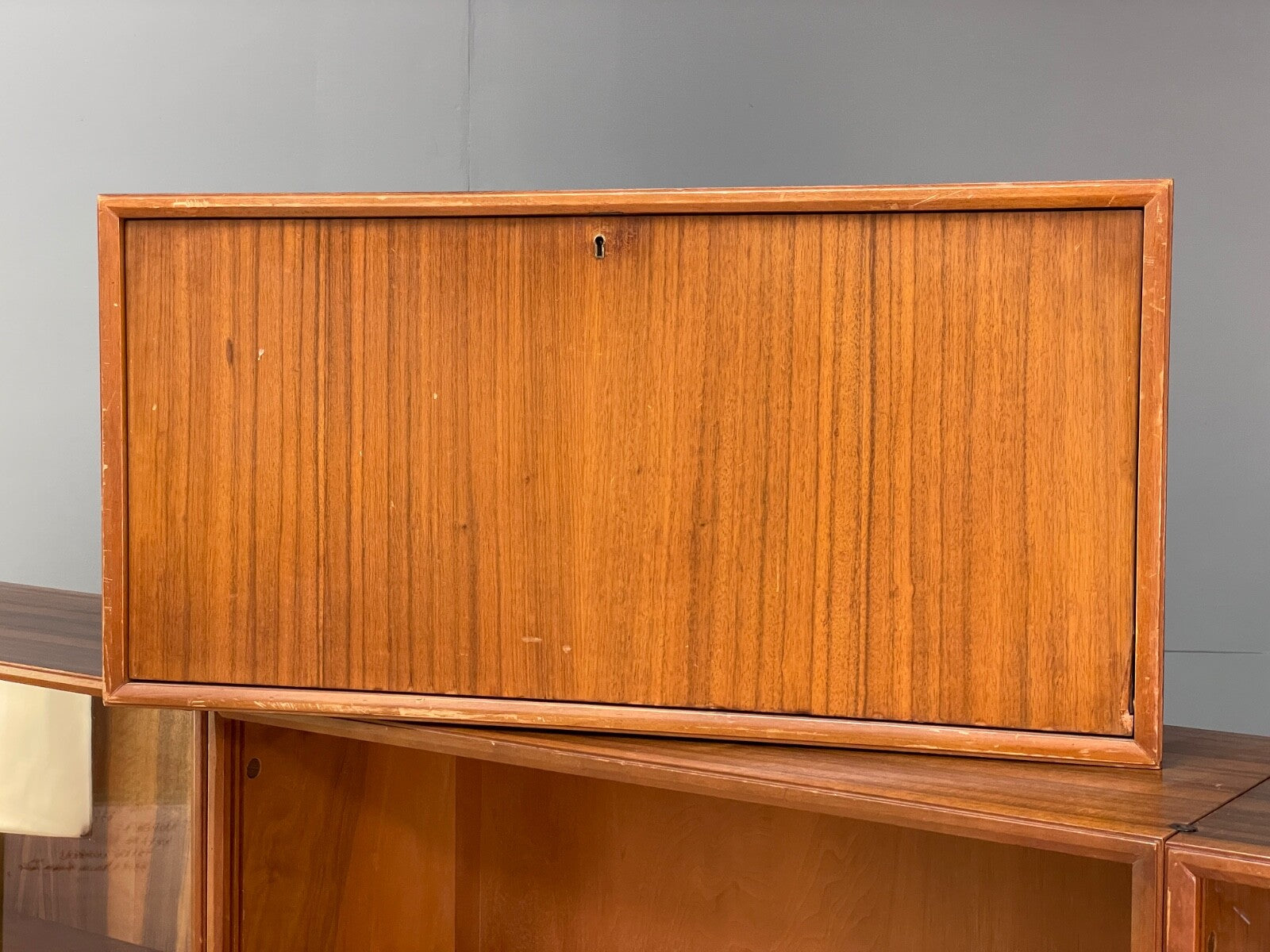 Mid Century Modular Wall Unit By Vanson Walnut 1950s Vintage EB9734 MWOO - UKDK FURNITURE