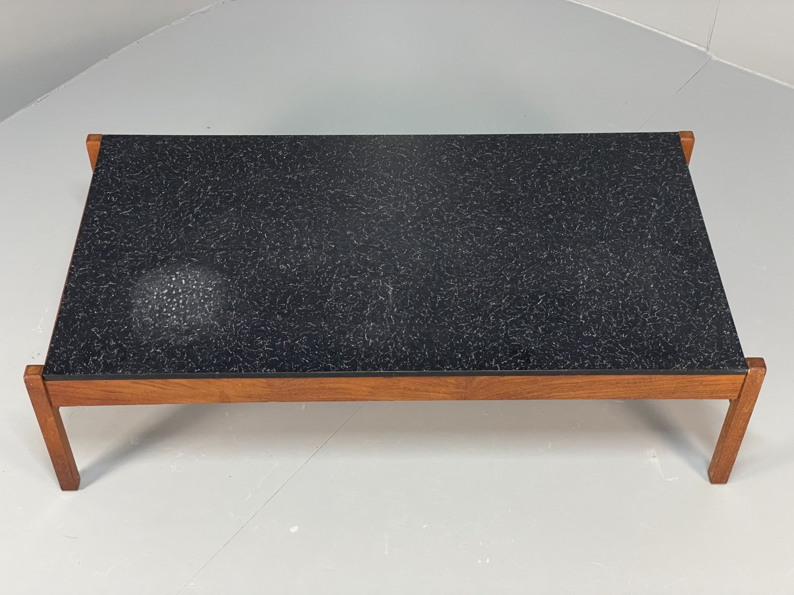 Vintage Teak Coffee Table - Guy Rogers 1960s Black Laminate Top  EB10955 MWOO1