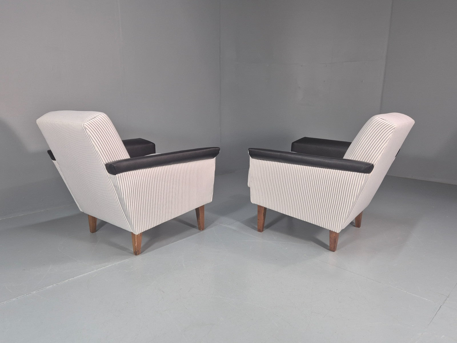 2 Mid Century Lounge Chairs Vintage Danish 1950s New Upholstery  EB10982 MNOR11