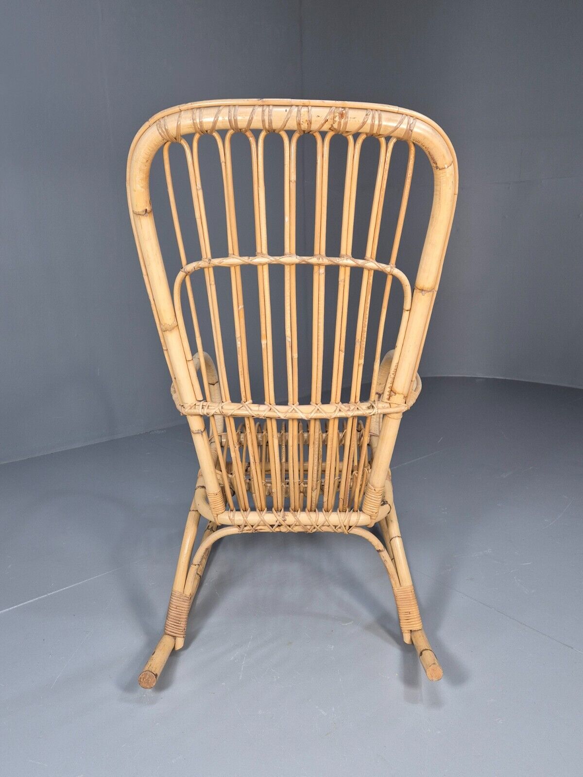 Vintage Cane Rocking Chair Retro Seating EB8875 VBER - UKDK FURNITURE