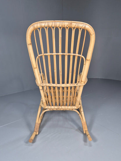 Vintage Cane Rocking Chair Retro Seating EB8875 VBER - UKDK FURNITURE
