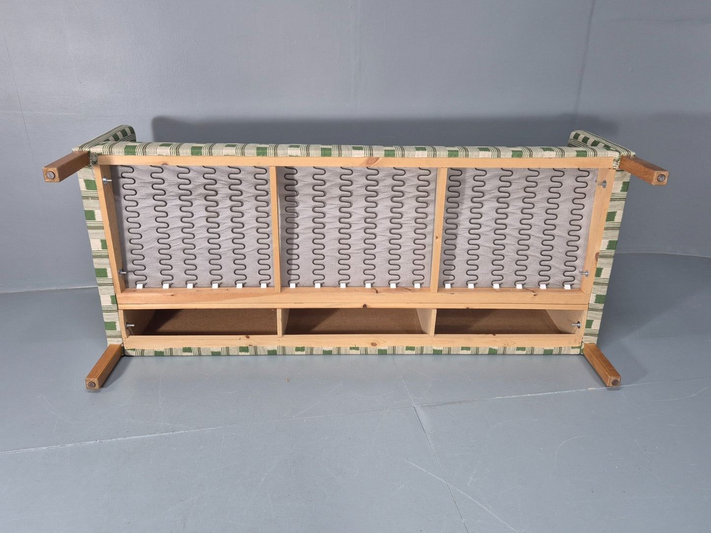 Mid Century Three Seater Sofa Danish Lost and Found Upholstery MCM EB10971 M3SS8