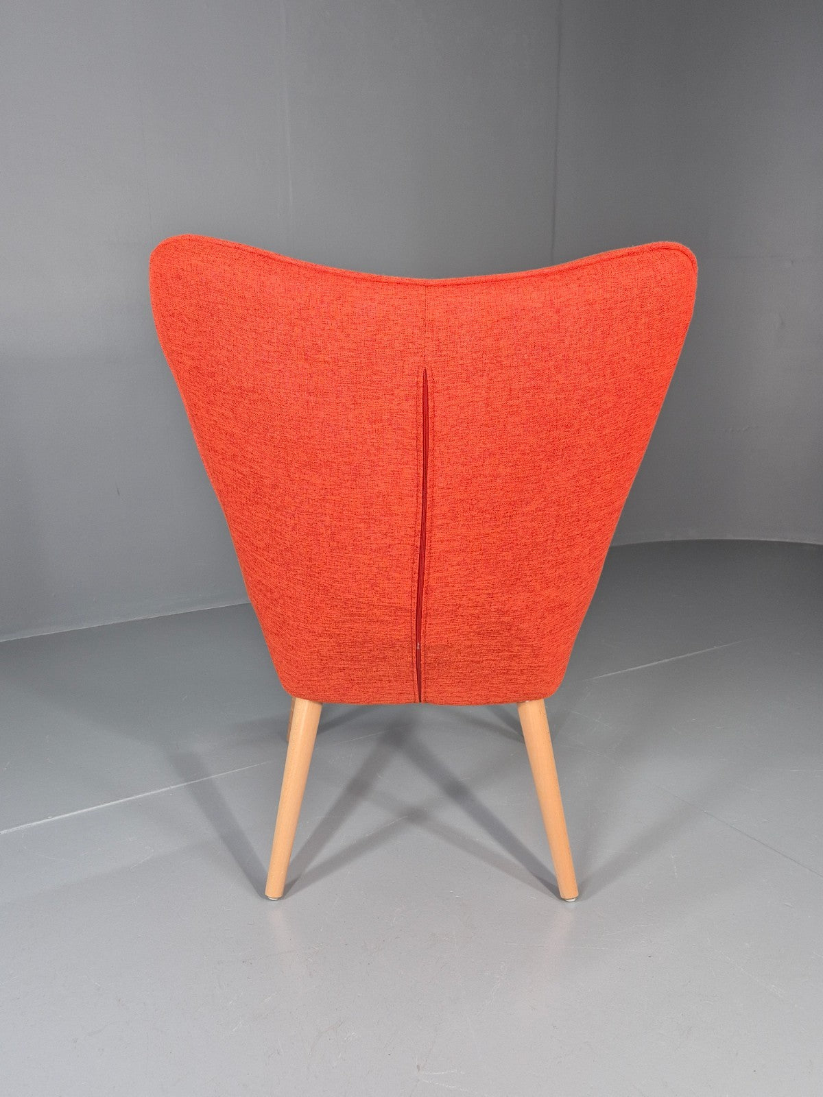 Mid Century Modern Style Lounge Chair Orange Chenille Modern EB11481 MNOR5