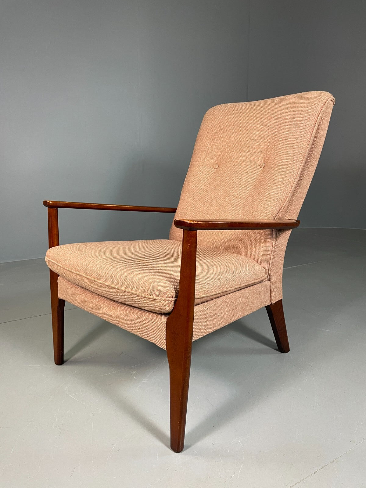 Vintage Lounge Chair Beech Frame Pink Parker Knoll Retro MCM EB6977 MNOR13