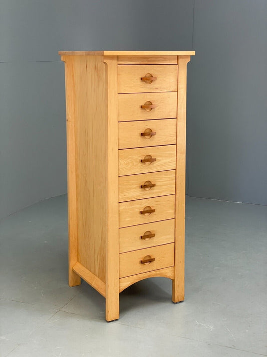 Modern Solid Tallboy Chest Of Drawers Berkeley By Copeland EB9122 MWOO - UKDK FURNITURE