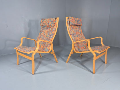 2  Vintage Bentwood Lounge Chairs Finn Ostergaard 1980s Retro MCM EB111339 MBEN0