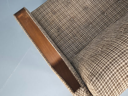 Vintage Mid Century Sofa Bed Teak Details to Arm 1960s Retro MCM EB9404 M4SS - UKDK FURNITURE