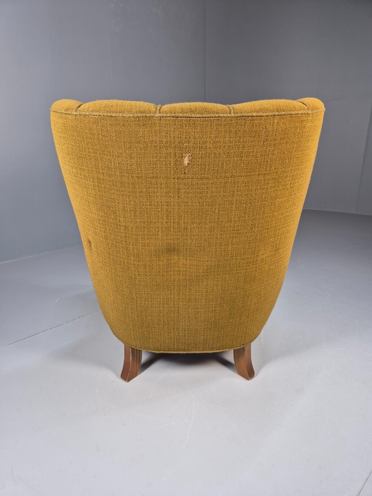 Art Deco Danish Oak Lounge Chair Green Wool 1940s Retro EB9047 VCLO - UKDK FURNITURE