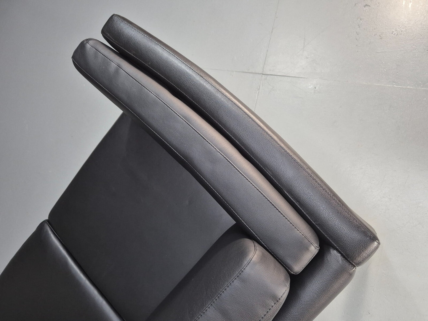 Vintage Danish Black Leather 3 Seat Sofa Retro MCM Style EB9062 M3SS - UKDK FURNITURE