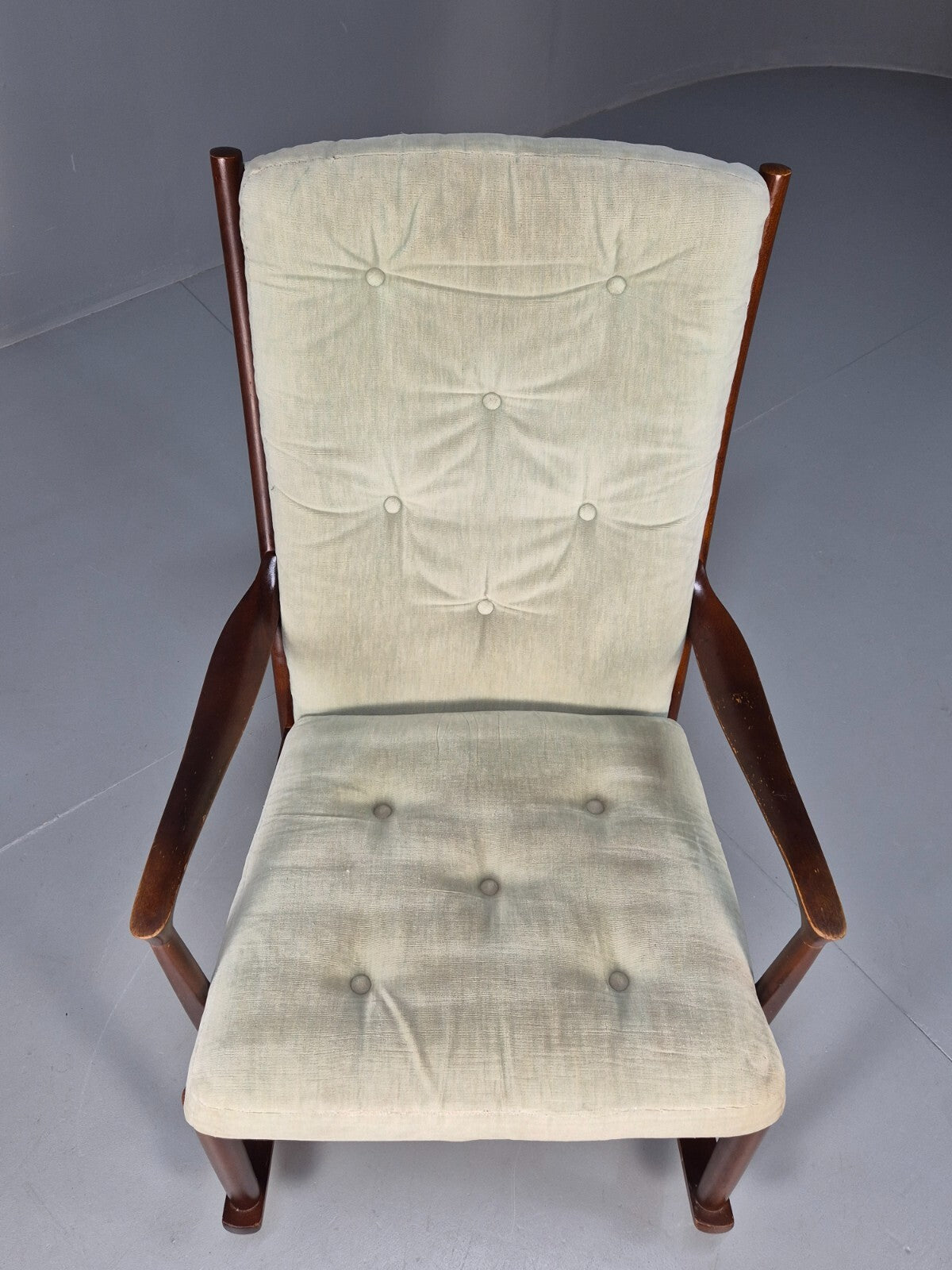 Vintage Mid Century Light Mint Parker Knoll Rocking Chair 1960s EB9785 MNOR - UKDK FURNITURE