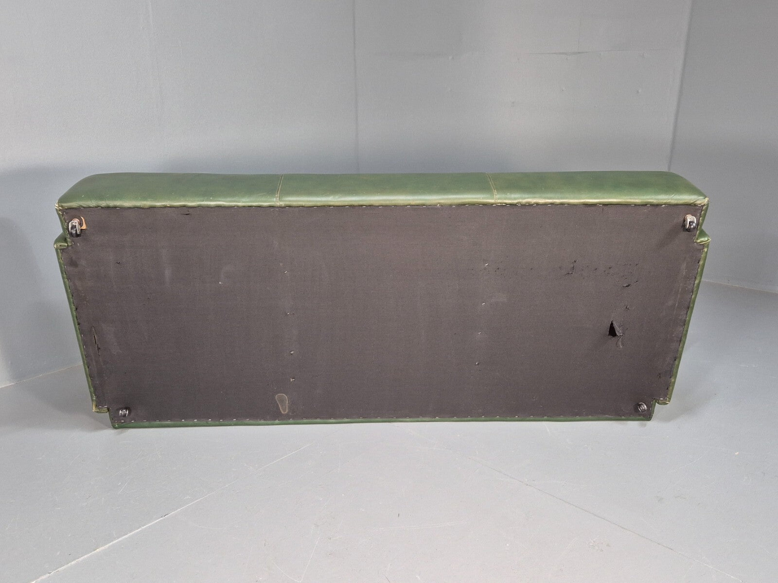 Vintage Green Leather Sofa 1970s Harrods Retro MCM EB9475 M3SS - UKDK FURNITURE