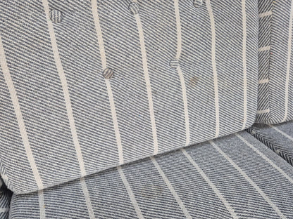 Vintage 3 Seater Pine Sofa Danish 1970s Retro Design Grey Striped EB9373 M3SS - UKDK FURNITURE