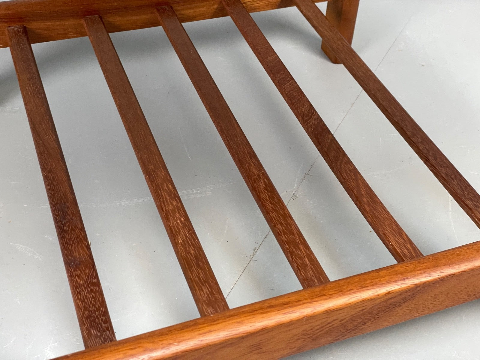 Vintage Teak Side Table Danish 1970s With Magazine Rack Bedside  EB11049 MWOO6