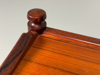 Vintage Danish Side Table - 1960s Mid Century Dark Wood EB10834 MWOO9