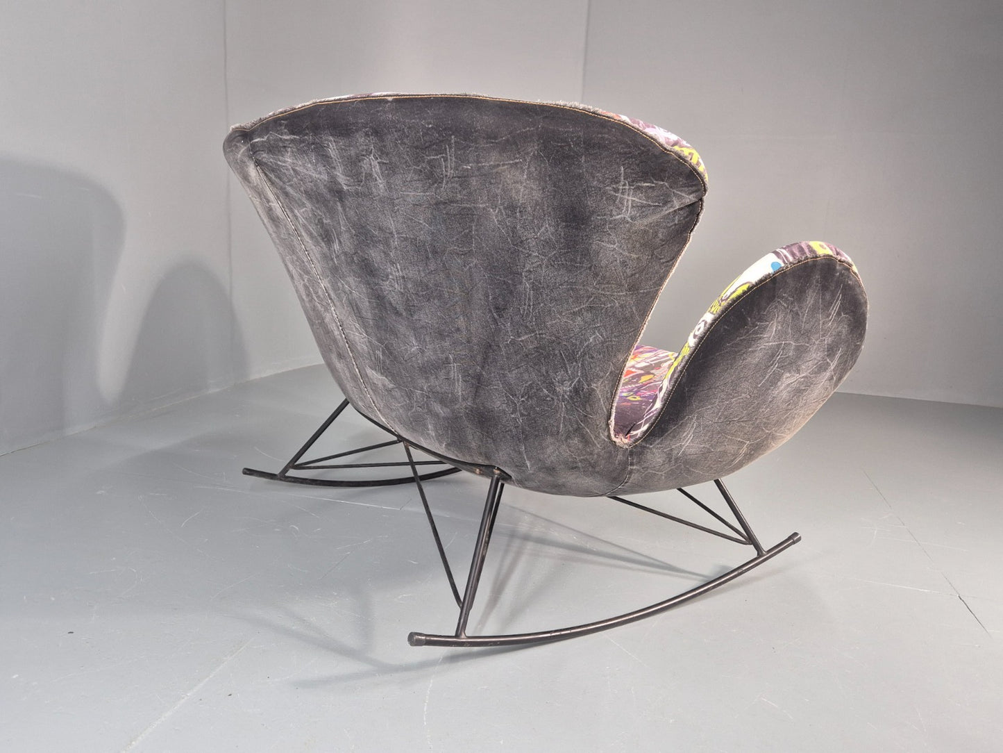 2 Seater Rocking Sofa by Sinnerup Denmark Abstract Colourful Cover EB11369 M2SS8