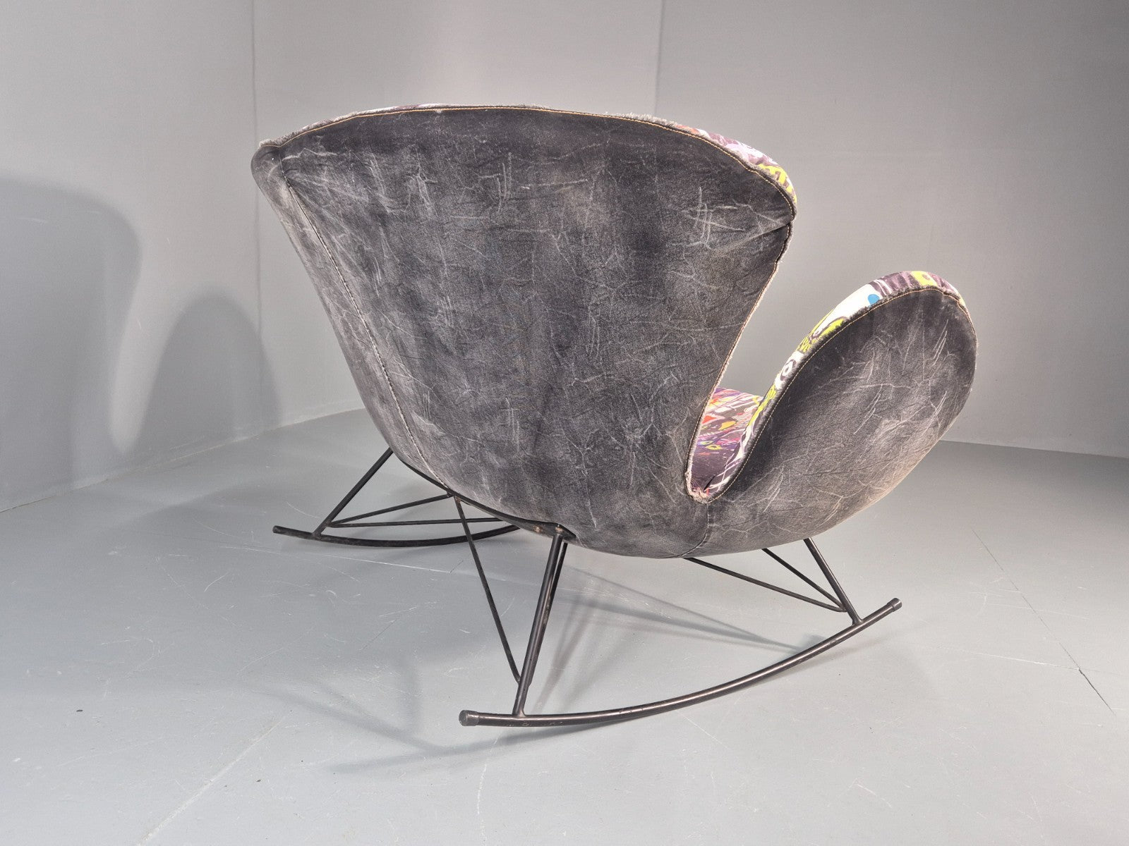 2 Seater Rocking Sofa by Sinnerup Denmark Abstract Colourful Cover EB11369 M2SS8