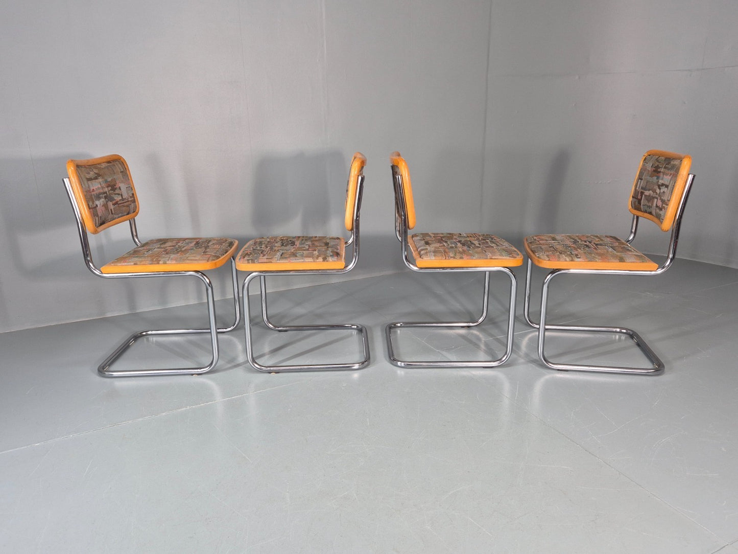 4 Cesca Dining Chairs Marcel Breuer Bauhaus Classic 1980s Retro EB11252 VDIN12