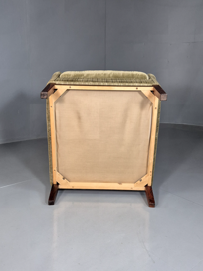 Vintage Swedish Wingback Chair Green Rosewood Bender Ikea 1960s MCM EB6997 MNOR7