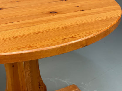 Vintage Round Solid Pine Dining Table By Hamlet Furniture 1970s EB9521 MWOO - UKDK FURNITURE