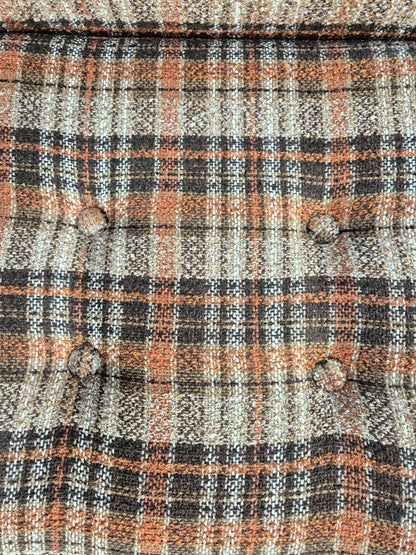 Vintage Sofabed Chair Schreiber Put U Up Checked Brown Wool 1970s EB9987 M4SS13