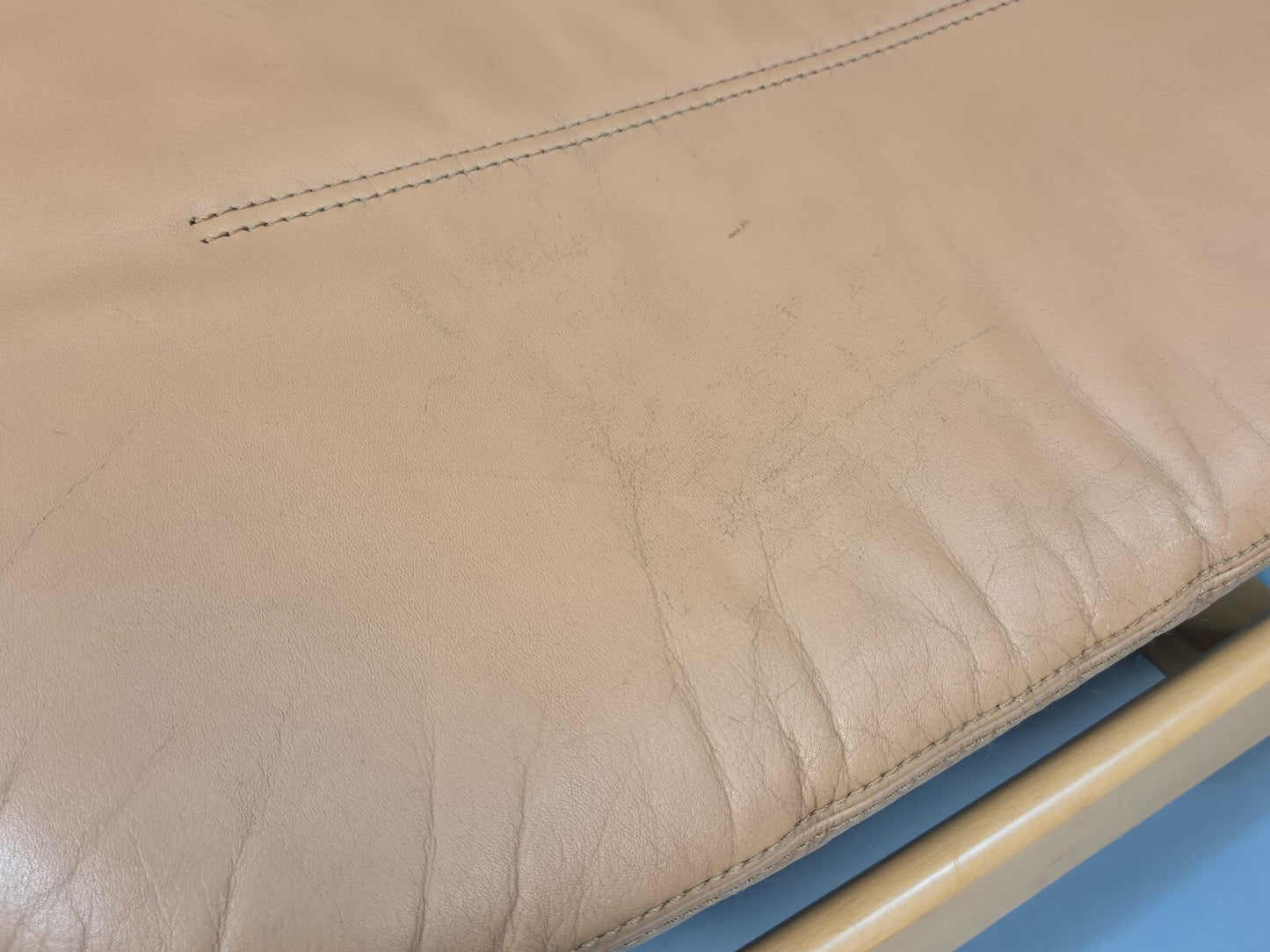 Vintage Danish Skippers Apollo Range Footstool Tan Leather Retro EB9783 MFOO - UKDK FURNITURE