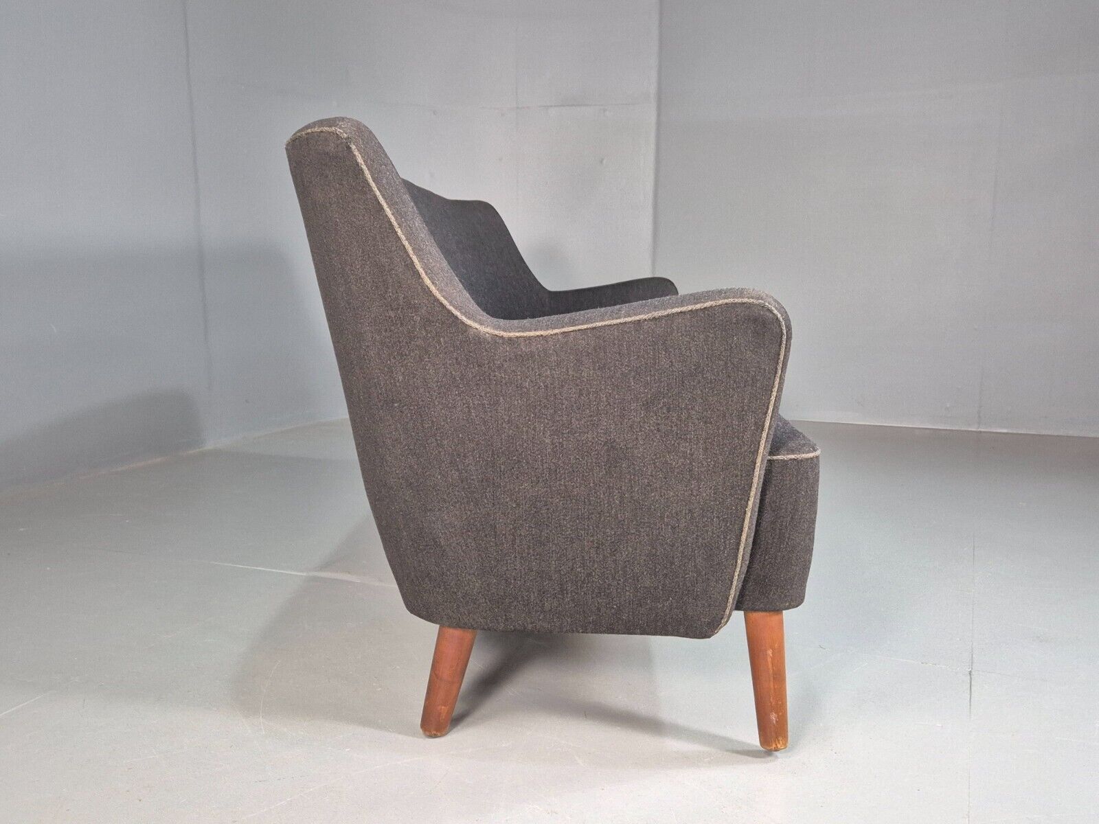 Vintage Danish 2 seat Sofa Dark Grey Mid Century Modern Retro 1950s EB8318 MNOR - UKDK FURNITURE