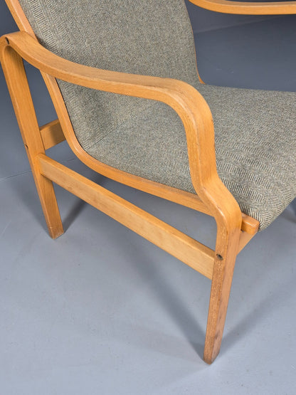 Vintage Danish Lounge Chair Farstrup Bentwood New Upholstery 1970s EB4877 MBEN7