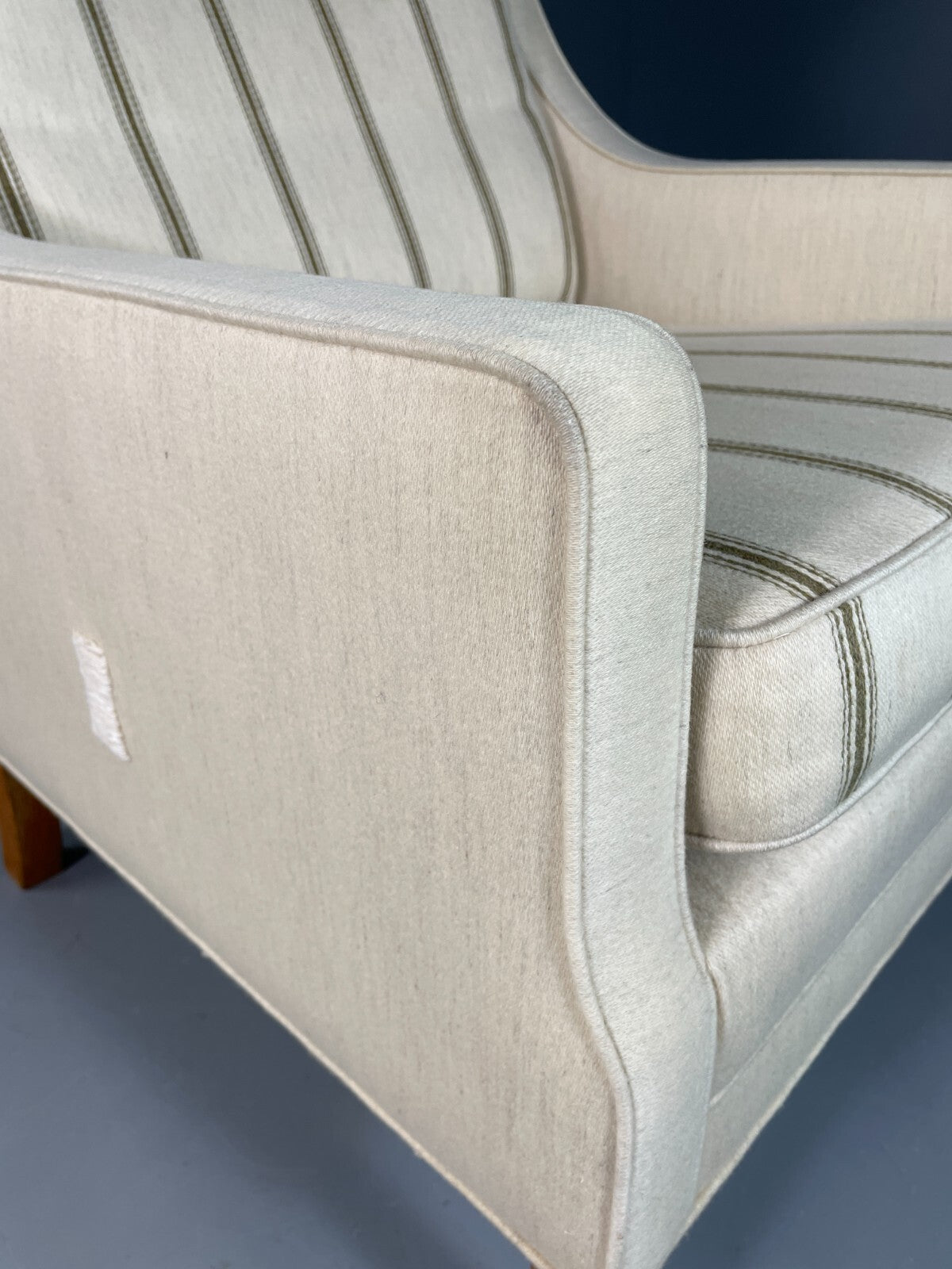 Vintage Danish Lounge Chair Cream Wool Wing Back 1979s Retro MCM EB6620 MNOR5