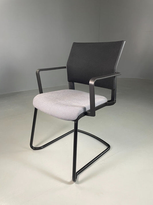Vintage Task Chair Black and Grey Moventi Coz Cantilever EB6831 MNOR - UKDK FURNITURE