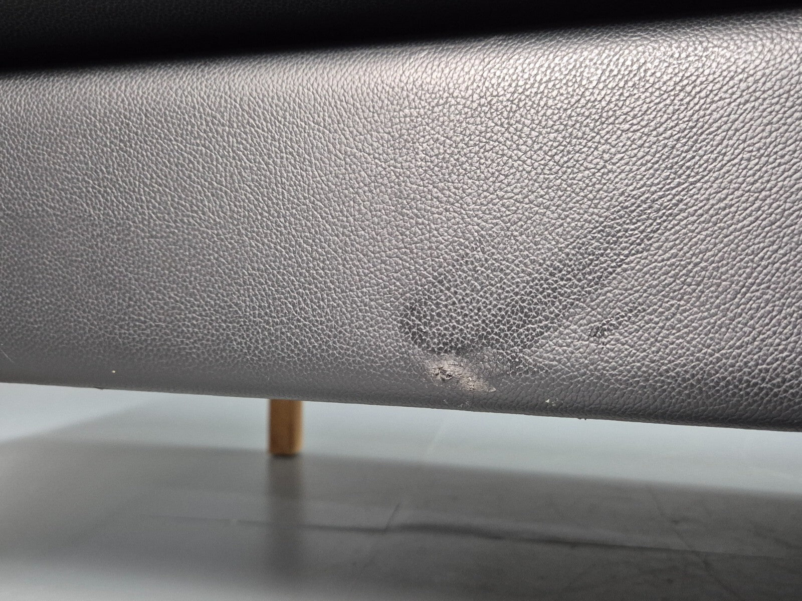 Vintage Danish Black Leather 3 Seat Sofa Retro MCM Style EB9062 M3SS - UKDK FURNITURE