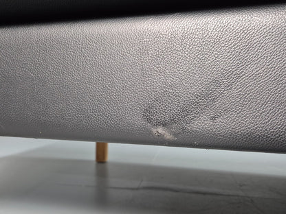 Vintage Danish Black Leather 3 Seat Sofa Retro MCM Style EB9062 M3SS - UKDK FURNITURE