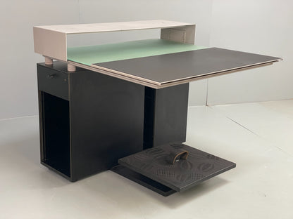 Bulo M2 Computer Desk Luc Vincent 1990s Modern Designer Glass EB11701 MWOO9