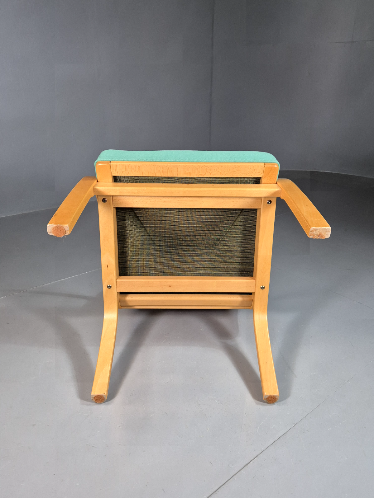 Vintage Danish Lounge Chair Mint Wool Bentwood 1980s Retro EB7352 MBEN4