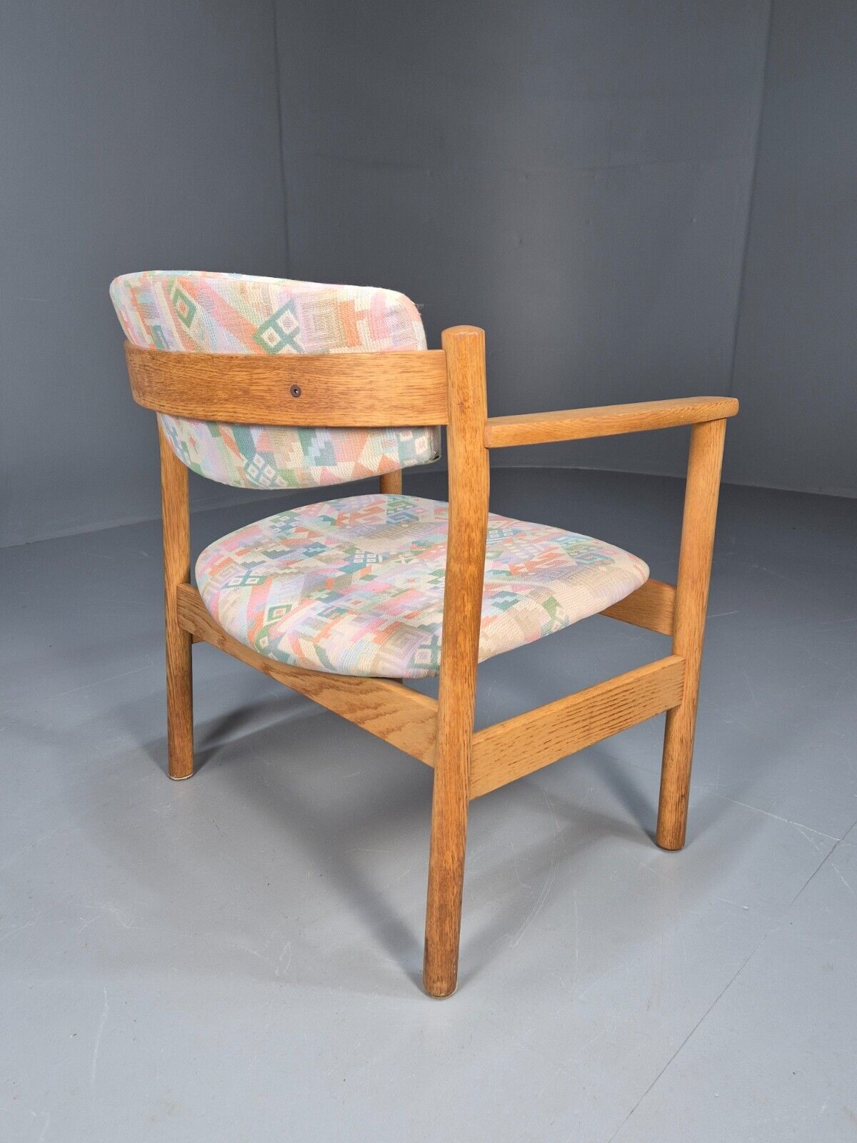 Vintage Danish Elbow Chair Oak Frame FDB Mobler Jorgan Baekmark MCM EB8896 VDIN - UKDK FURNITURE