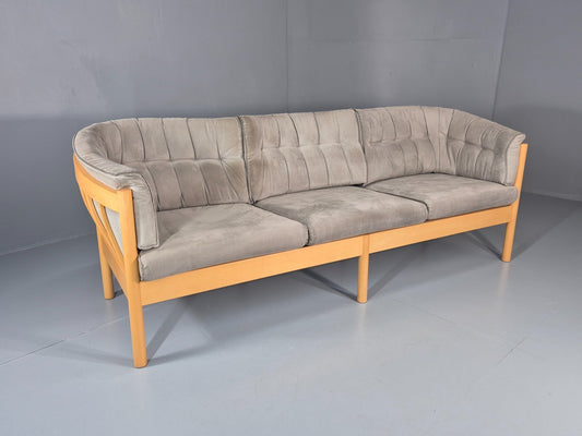 Vintage Three Seater Sofa 1980s Danish Nielaus Jeki Retro MCM EB11348 M3SS0