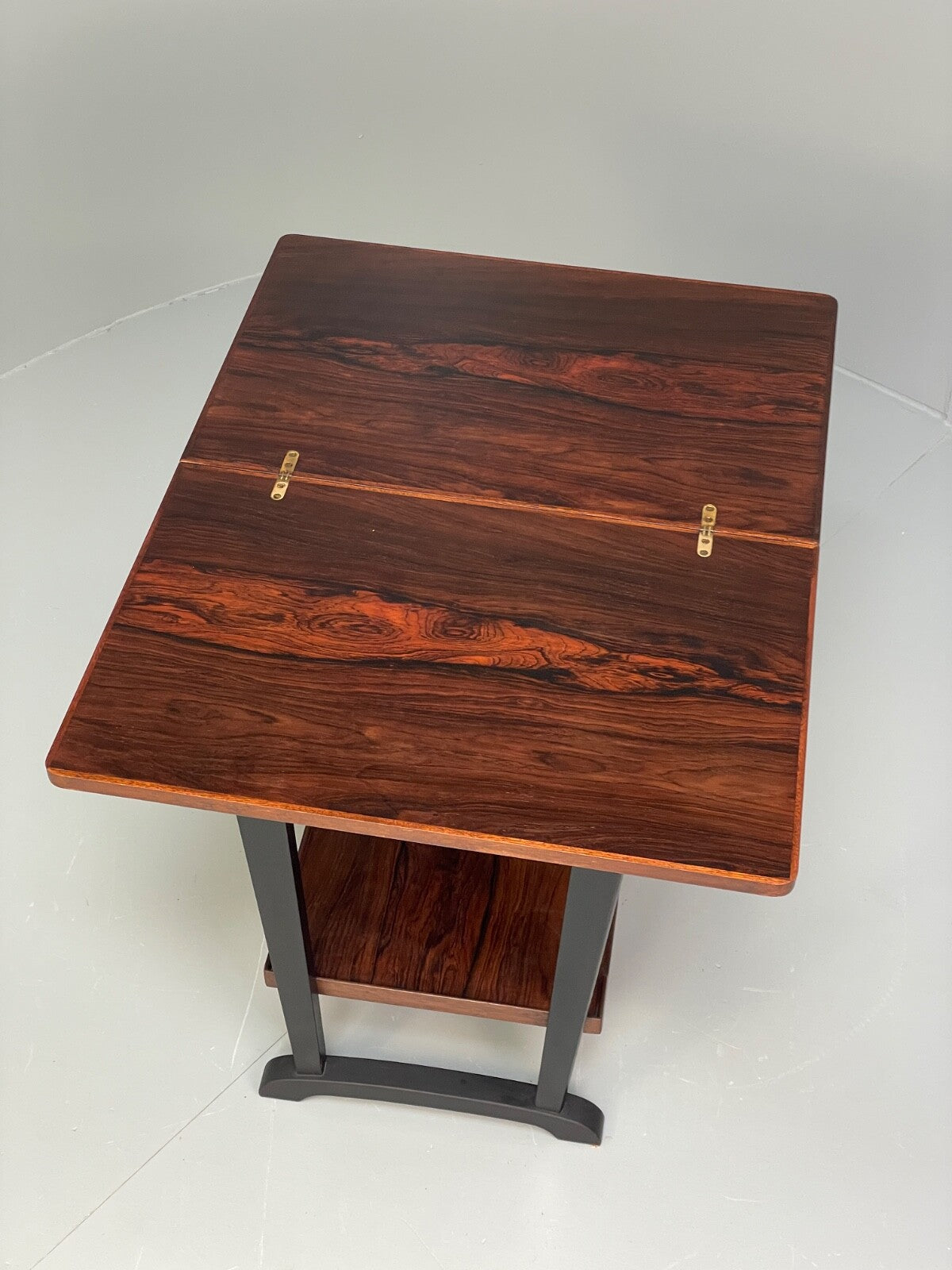 Vintage Danish Card Table Extending Top Felt Lined Mid Century 1960s EB9756 MWOO - UKDK FURNITURE