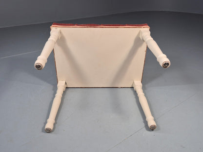 1970s Retro Dressing Table Stool Pink Velour Rococo Styled Kitsch EB11963 VWOO6