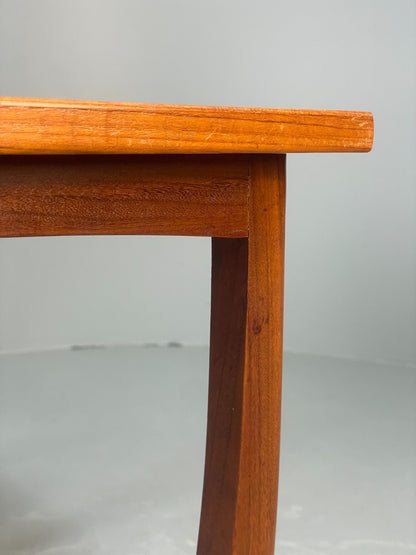 Vintage Teak Side Table On Castors 1970s Mid Century Modern EB10678 MWOO14